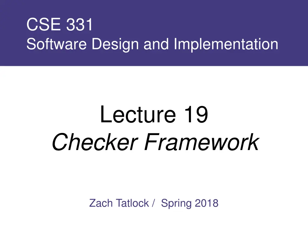cse 331 software design and implementation