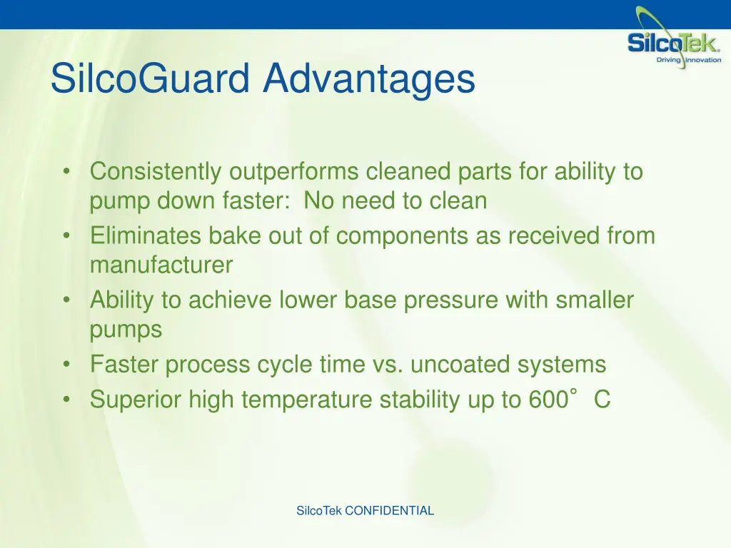silcoguard advantages