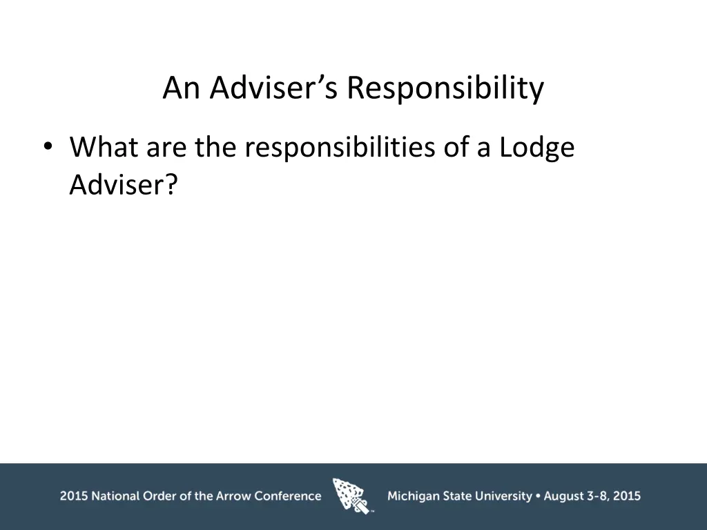 an adviser s responsibility