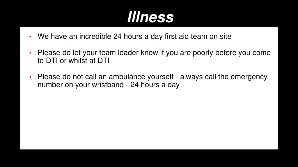 illness