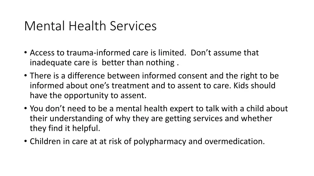 mental health services