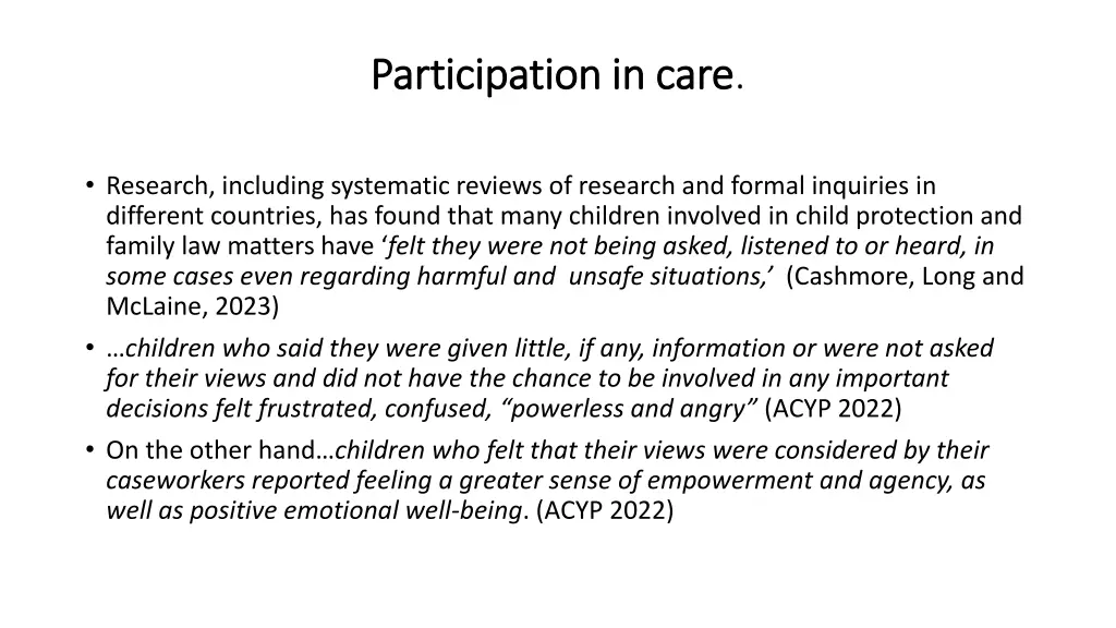 participation in care participation in care