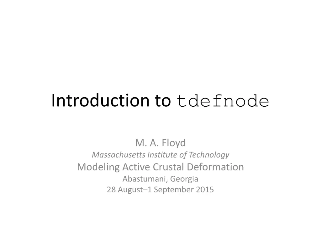 introduction to tdefnode