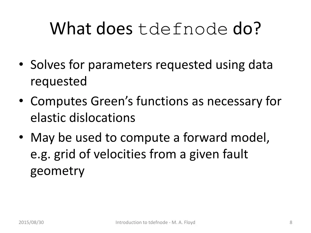 what does tdefnode do