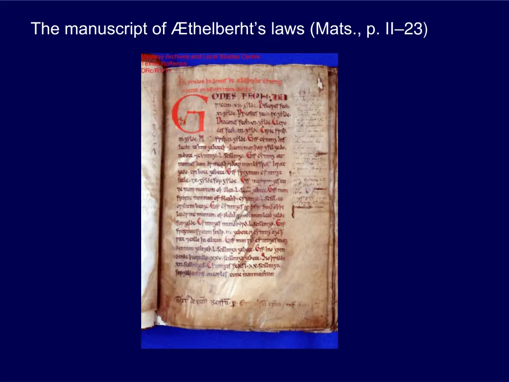 the manuscript of thelberht s laws mats p ii 23