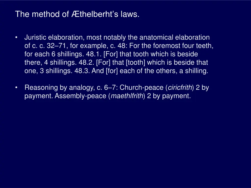 the method of thelberht s laws