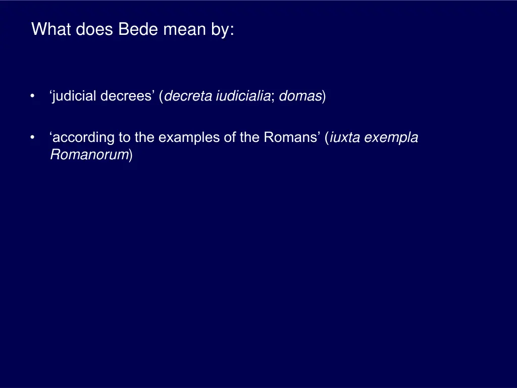 what does bede mean by