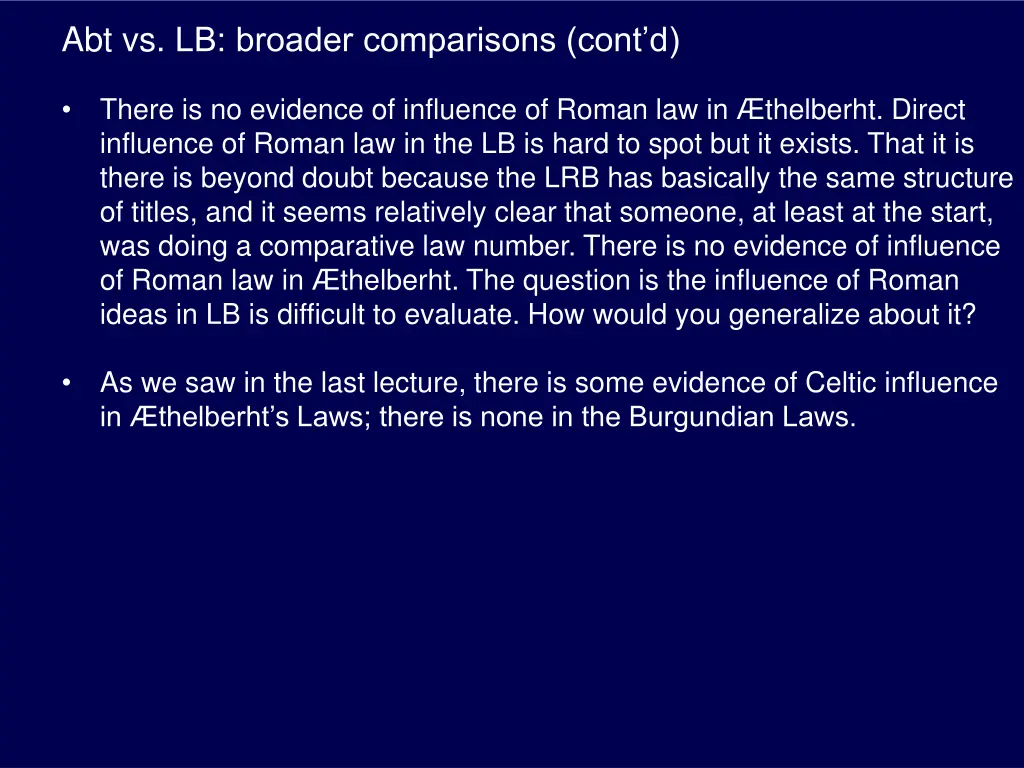 abt vs lb broader comparisons cont d