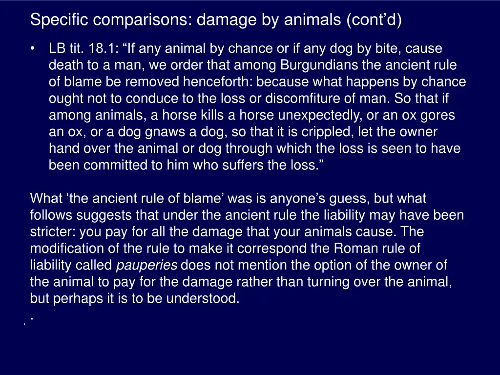 specific comparisons damage by animals cont d