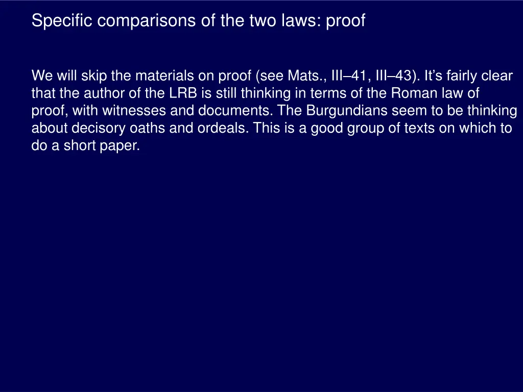 specific comparisons of the two laws proof