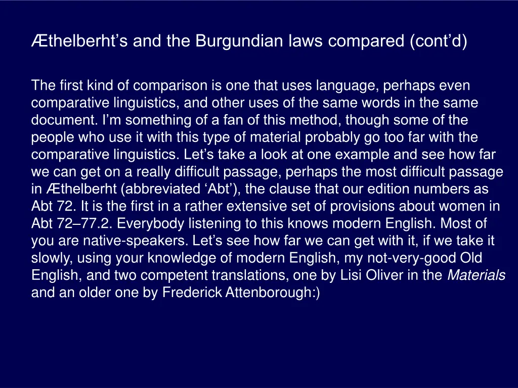 thelberht s and the burgundian laws compared cont
