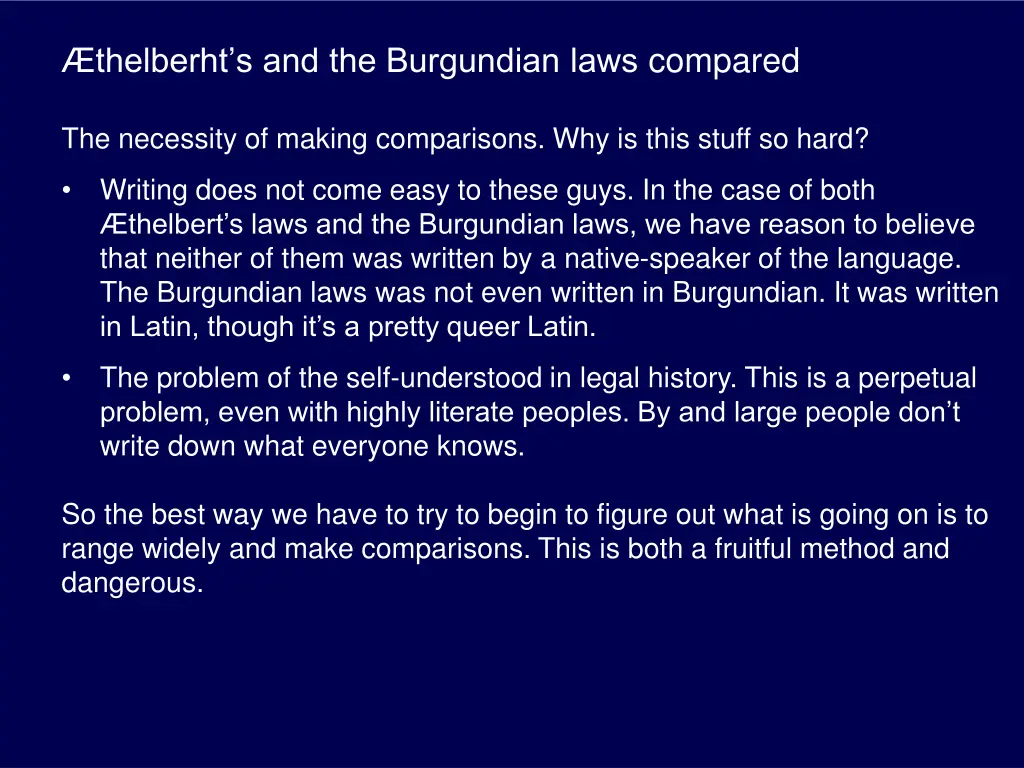 thelberht s and the burgundian laws compared
