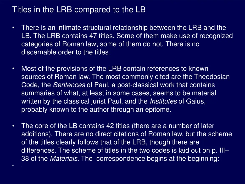 titles in the lrb compared to the lb