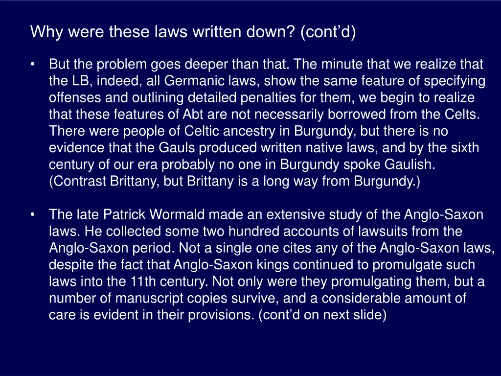 why were these laws written down cont d 1