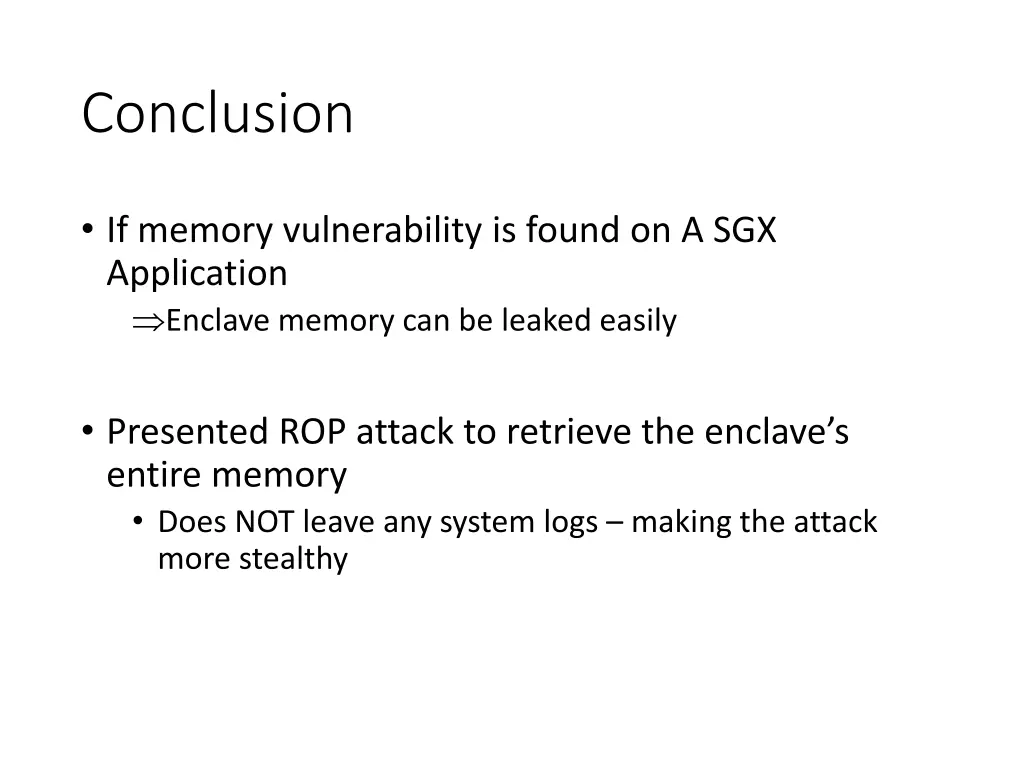 conclusion