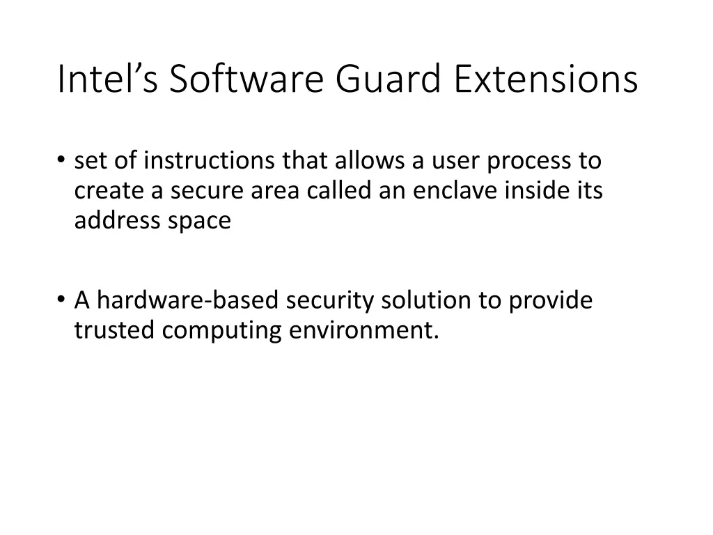 intel s software guard extensions