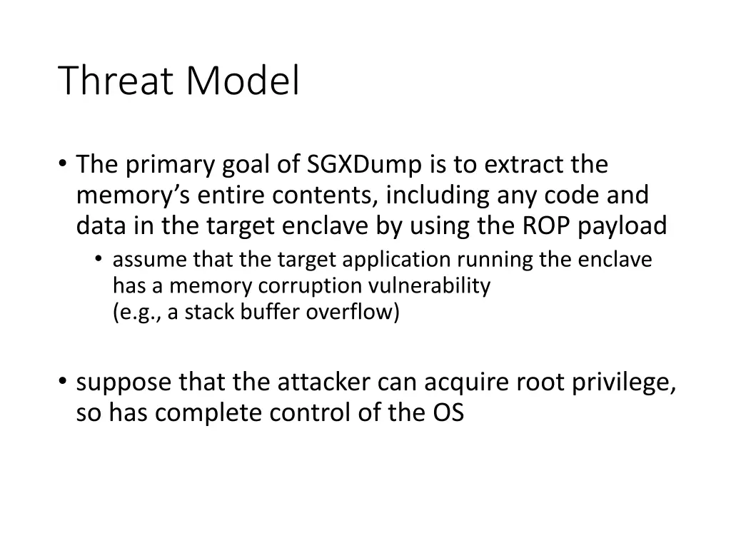 threat model