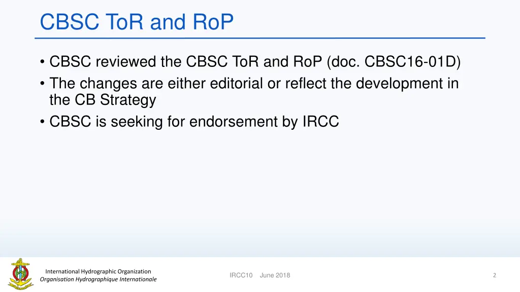 cbsc tor and rop
