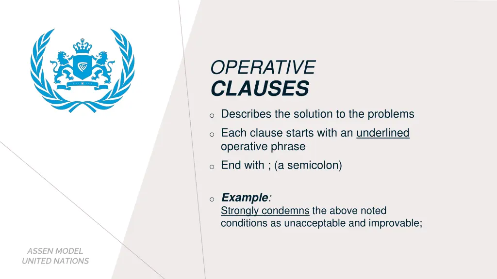 operative clauses
