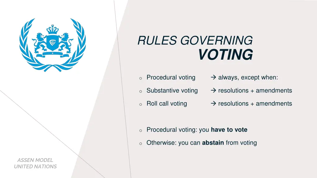 rules governing 1