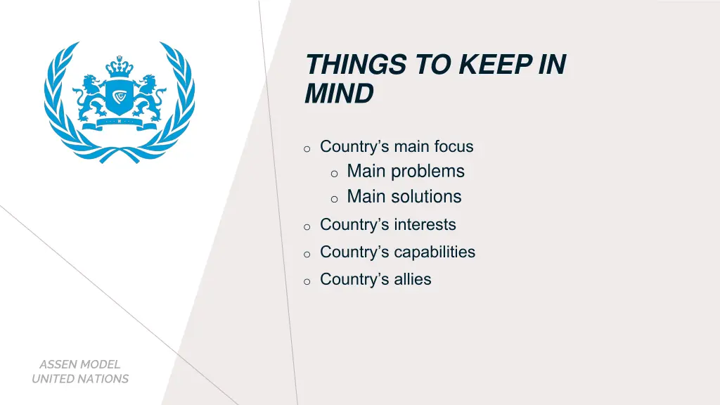 things to keep in mind