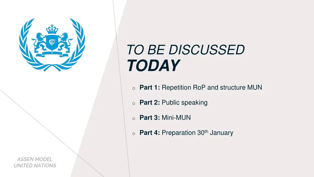 to be discussed today