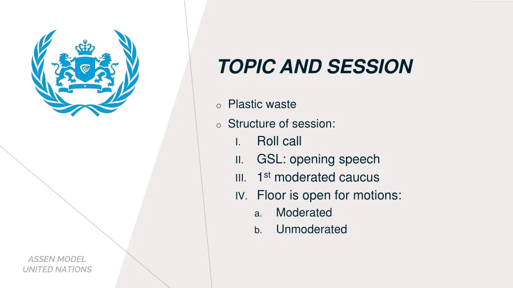 topic and session