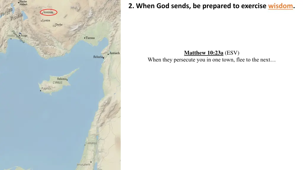2 when god sends be prepared to exercise wisdom