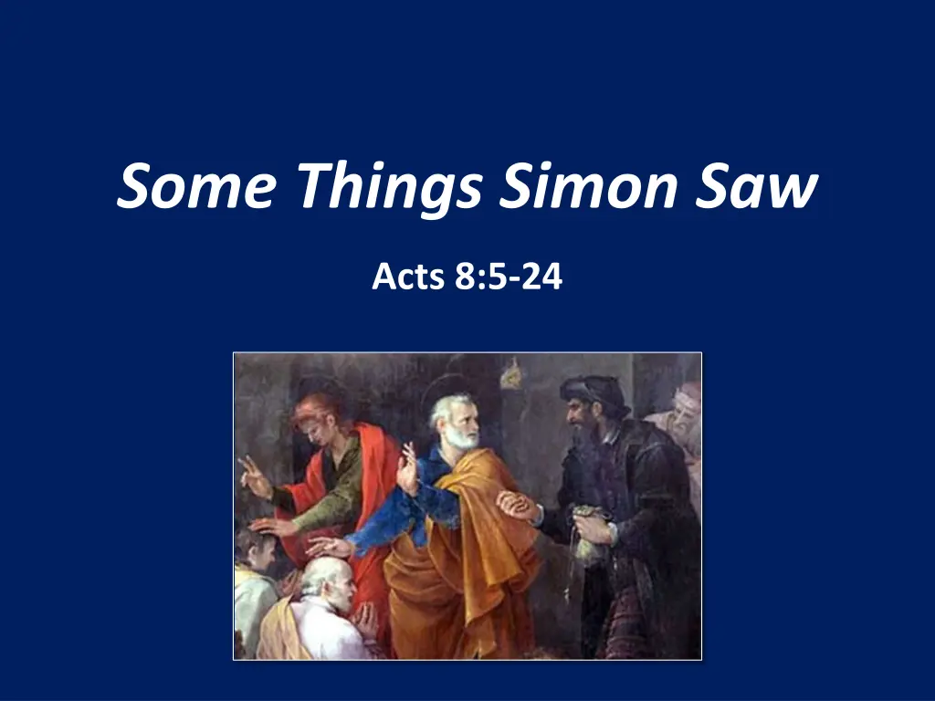 some things simon saw