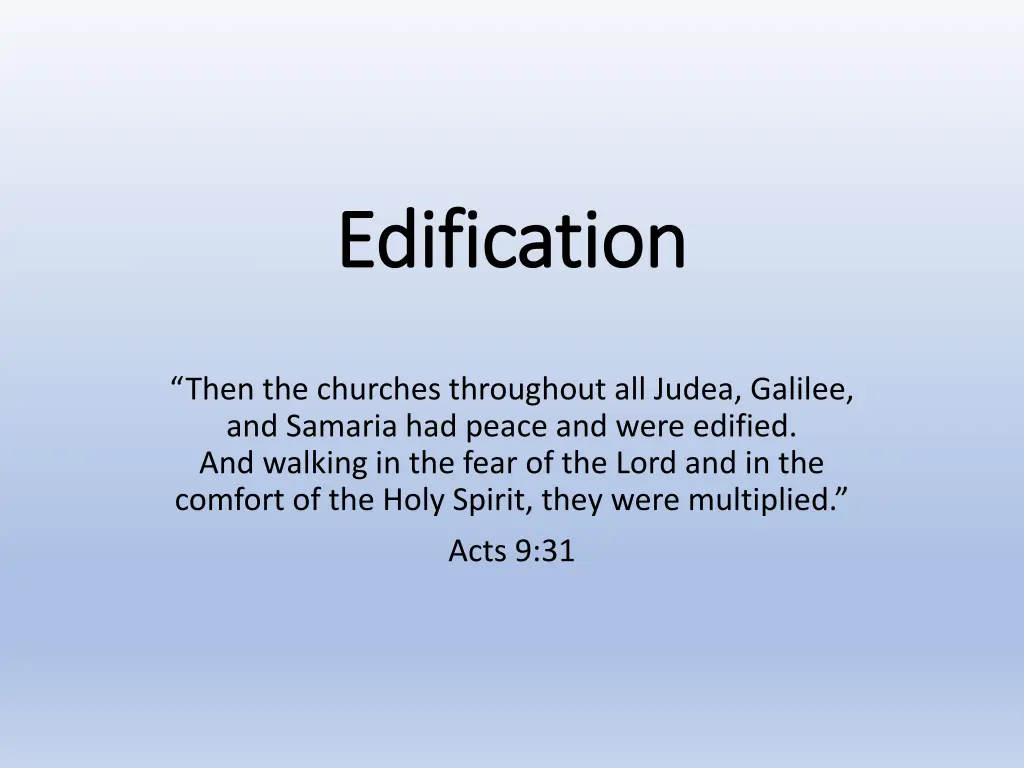 edification edification