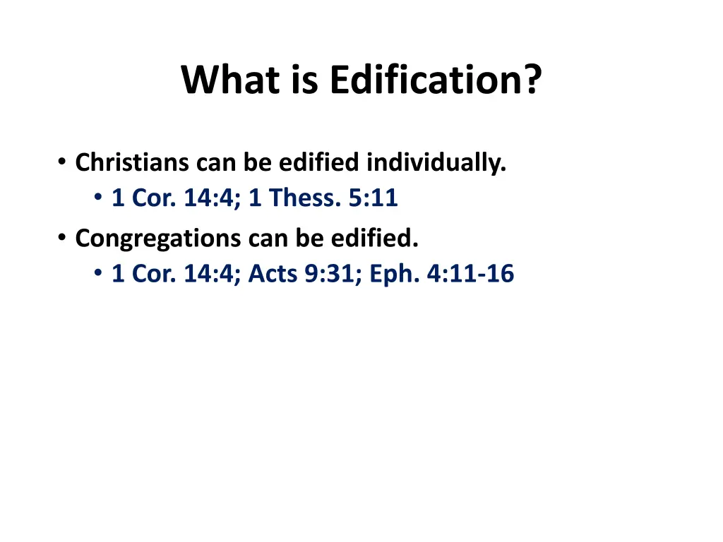 what is edification 1