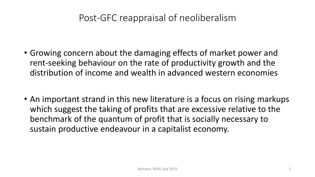 post gfc reappraisal of neoliberalism