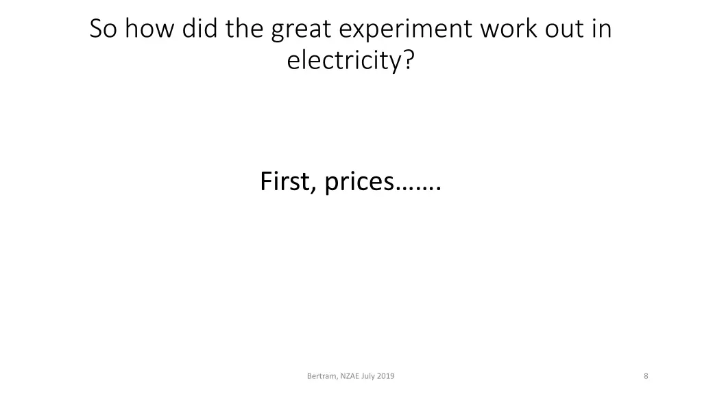 so how did the great experiment work