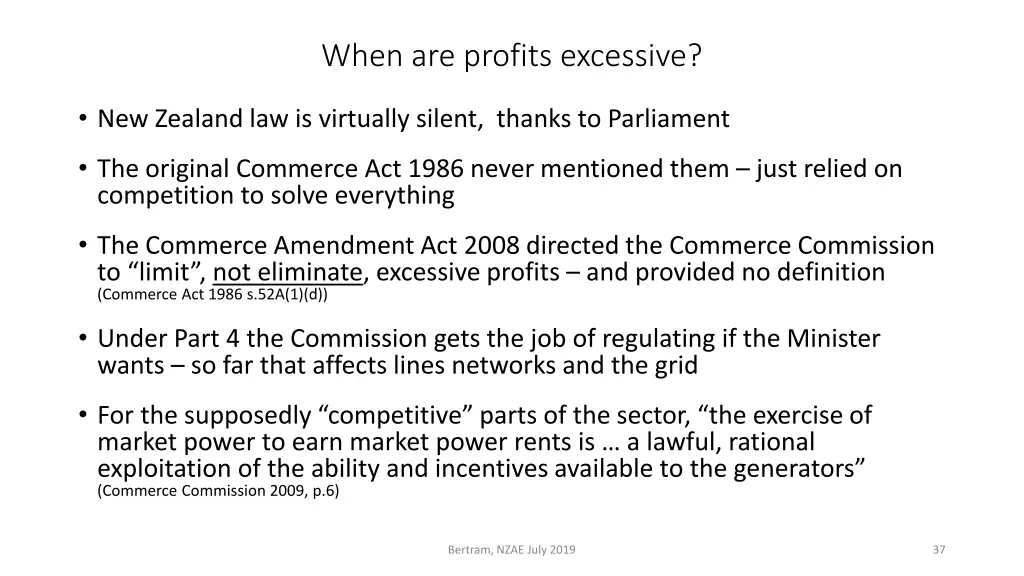 when are profits excessive