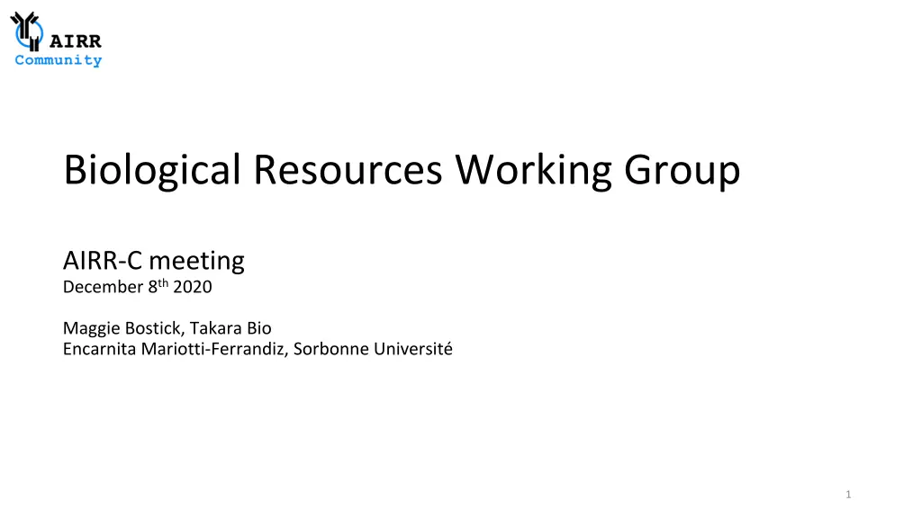 biological resources working group