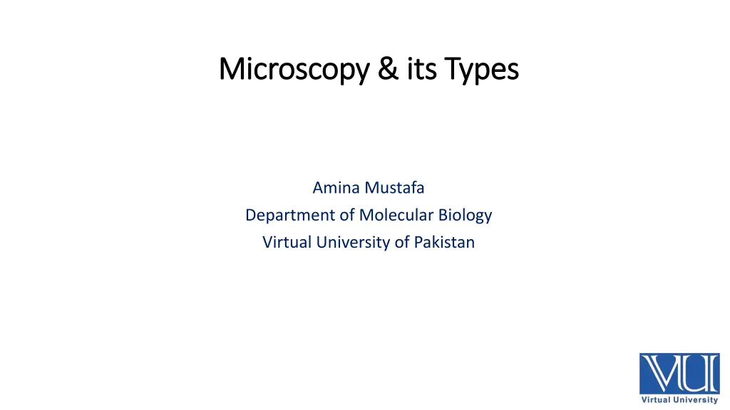 microscopy its types microscopy its types