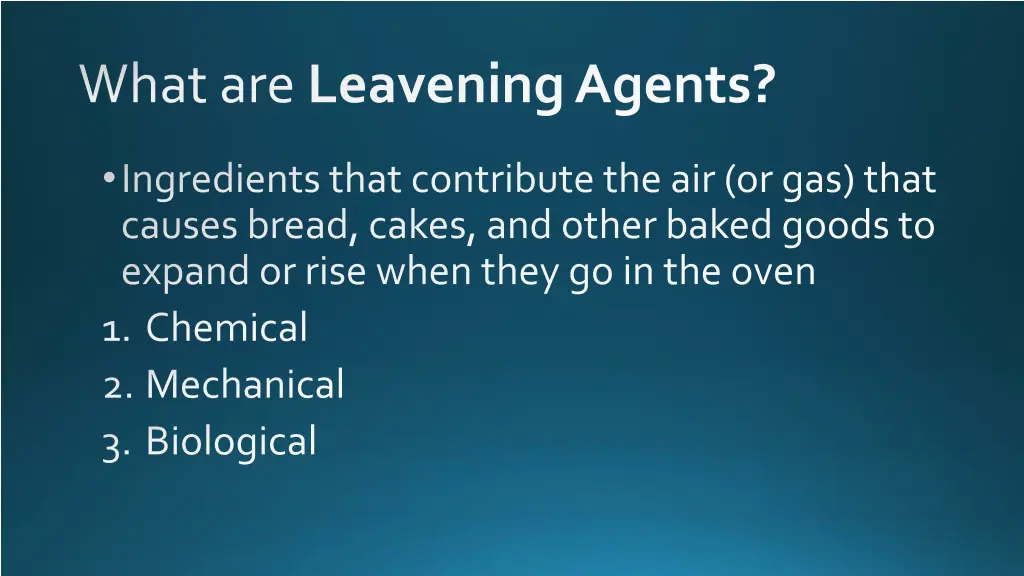 what are leavening agents