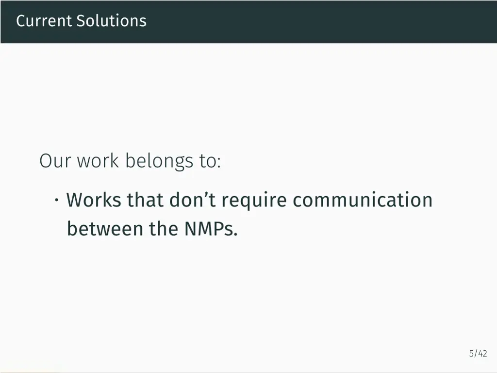 current solutions 1