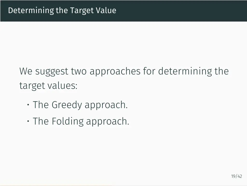 determining the target value