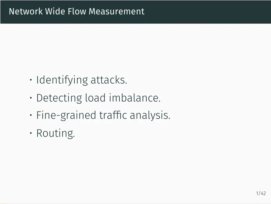 network wide flow measurement