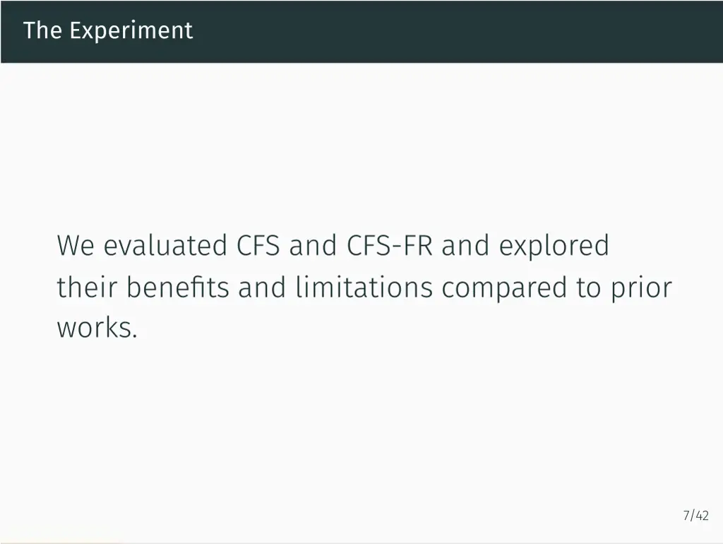 the experiment