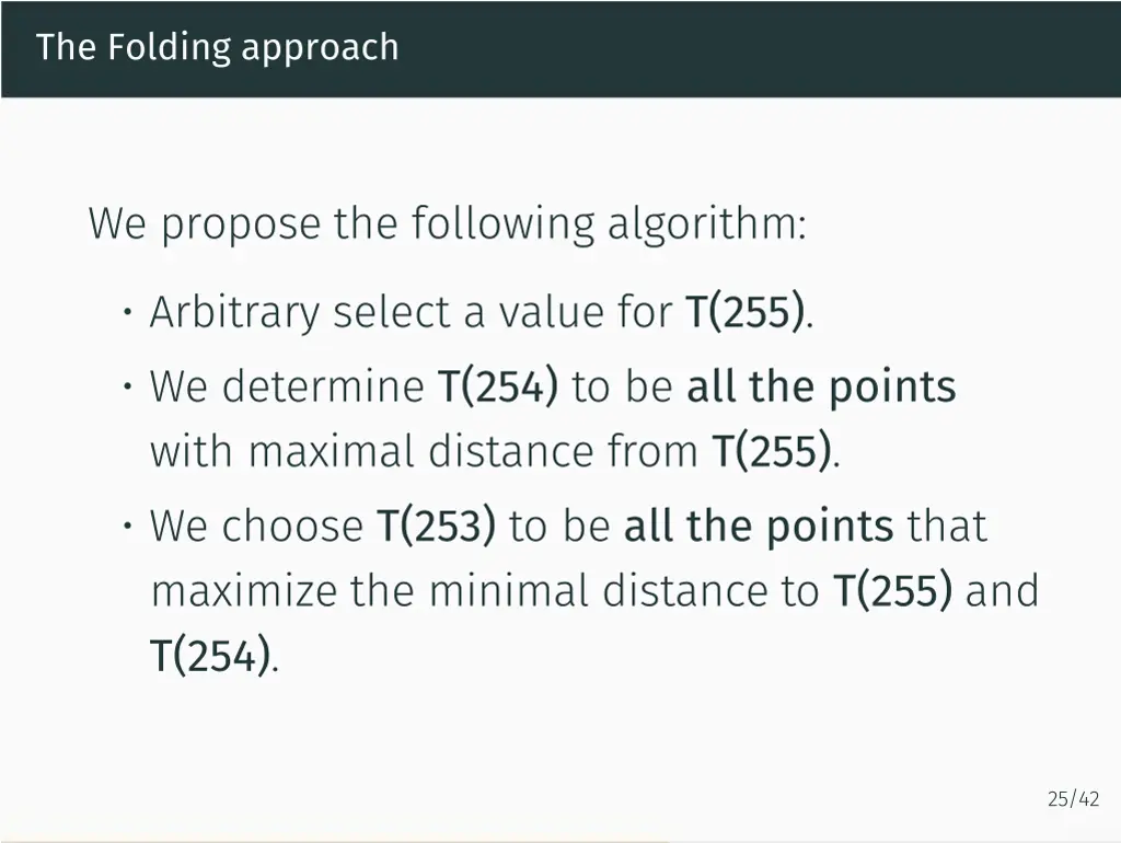 the folding approach