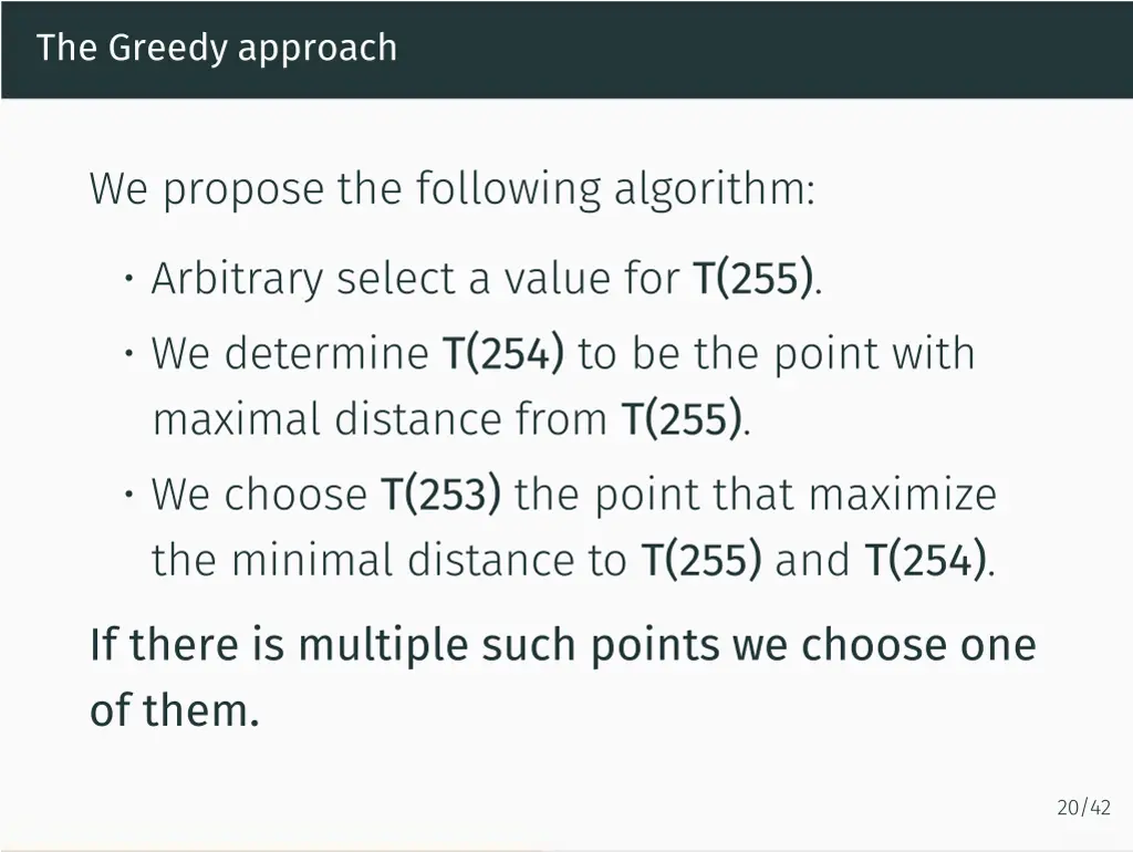 the greedy approach