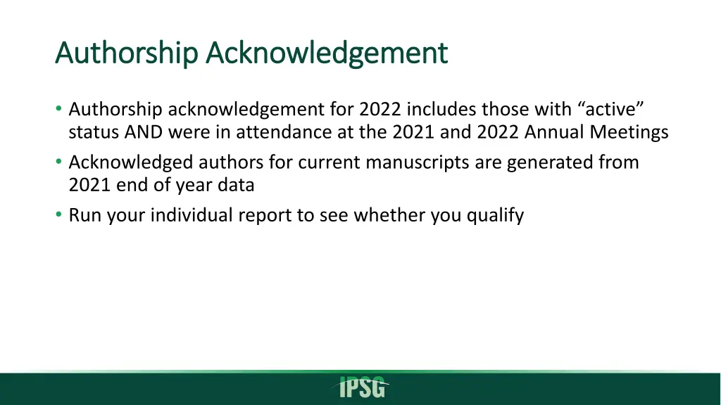 authorship acknowledgement authorship