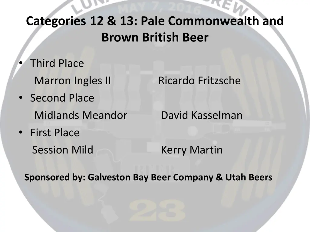 categories 12 13 pale commonwealth and brown