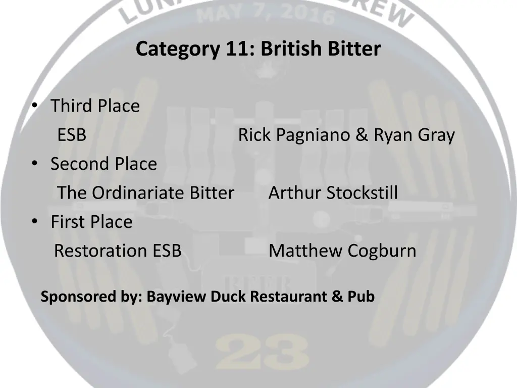 category 11 british bitter