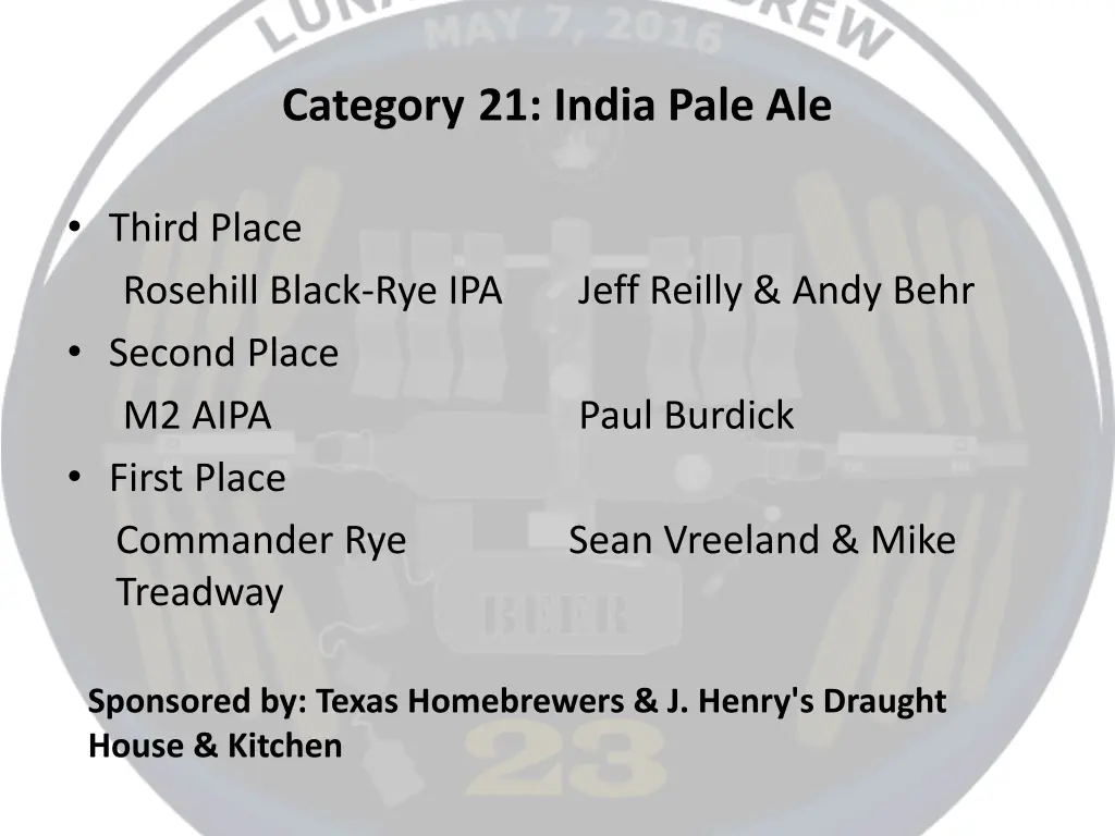 category 21 india pale ale