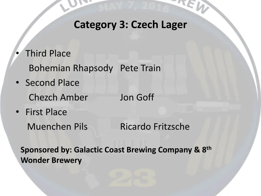 category 3 czech lager