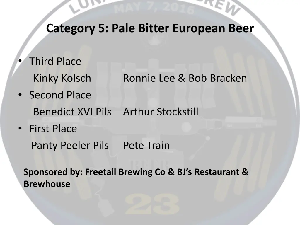 category 5 pale bitter european beer
