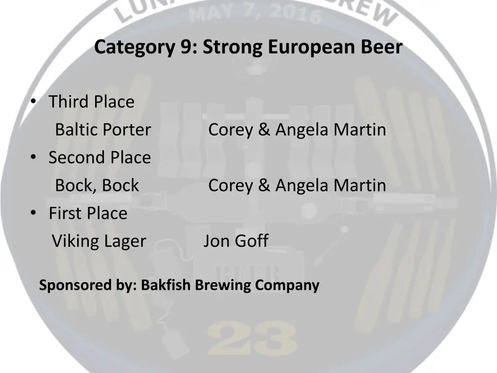 category 9 strong european beer